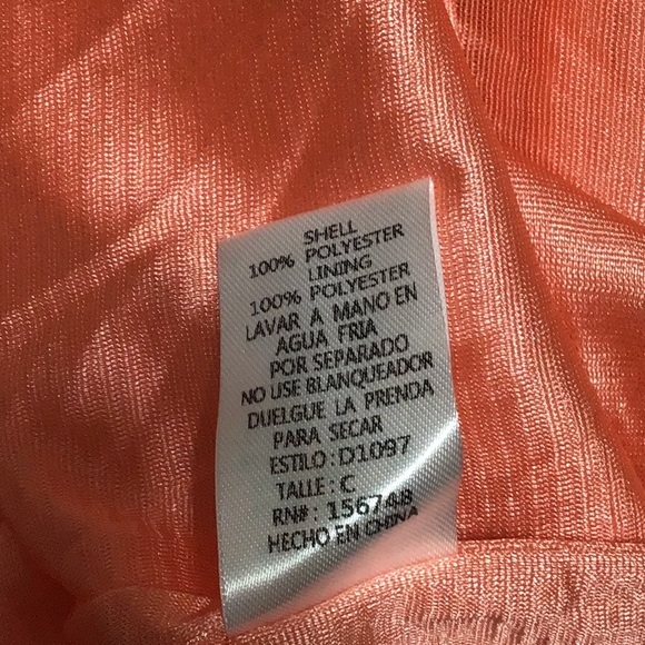 NWT Racheal Size S Coral Off The Shoulder Dress! - Picture 8 of 9